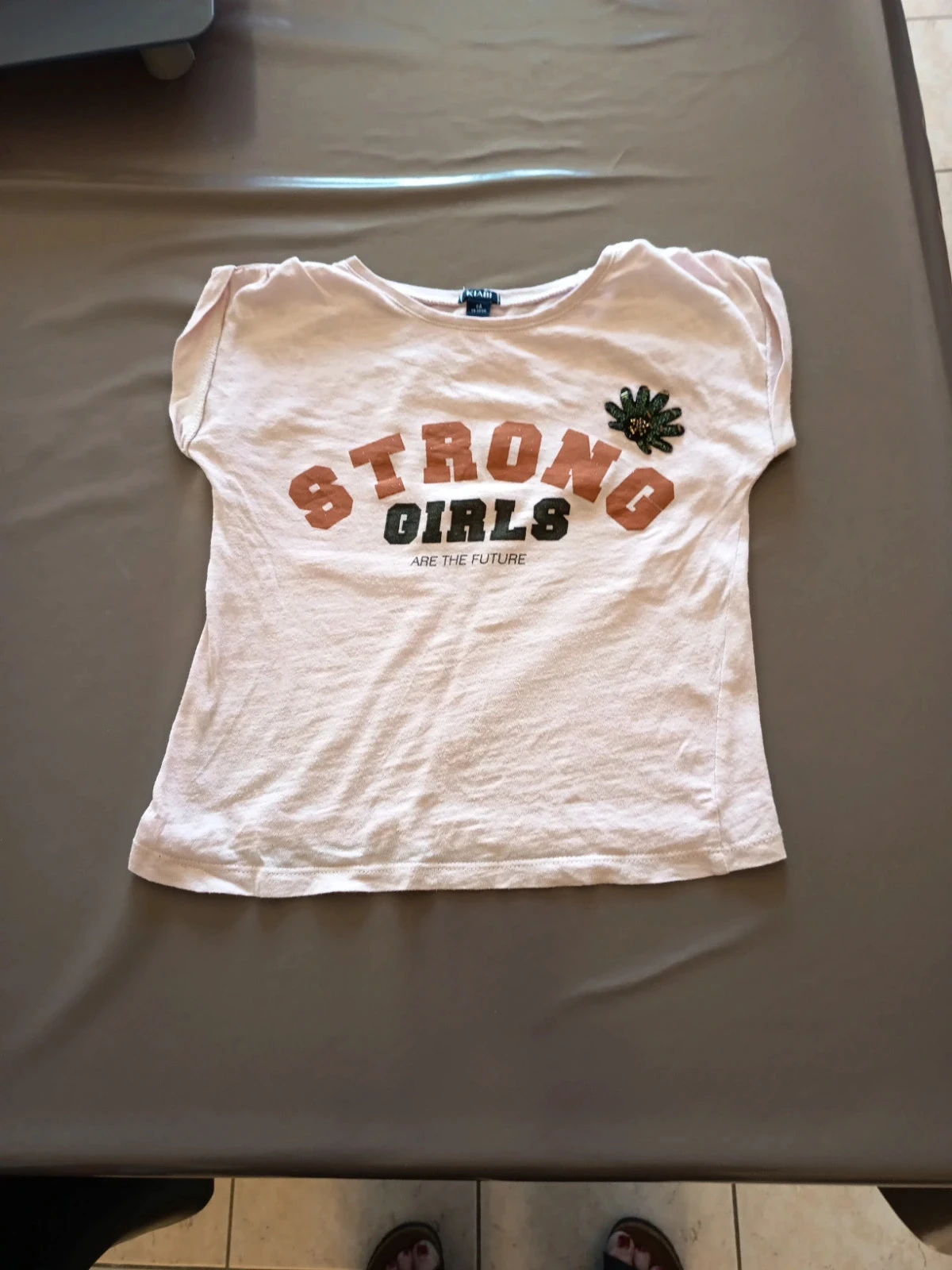 Tee shirt Strong girls rose pâle